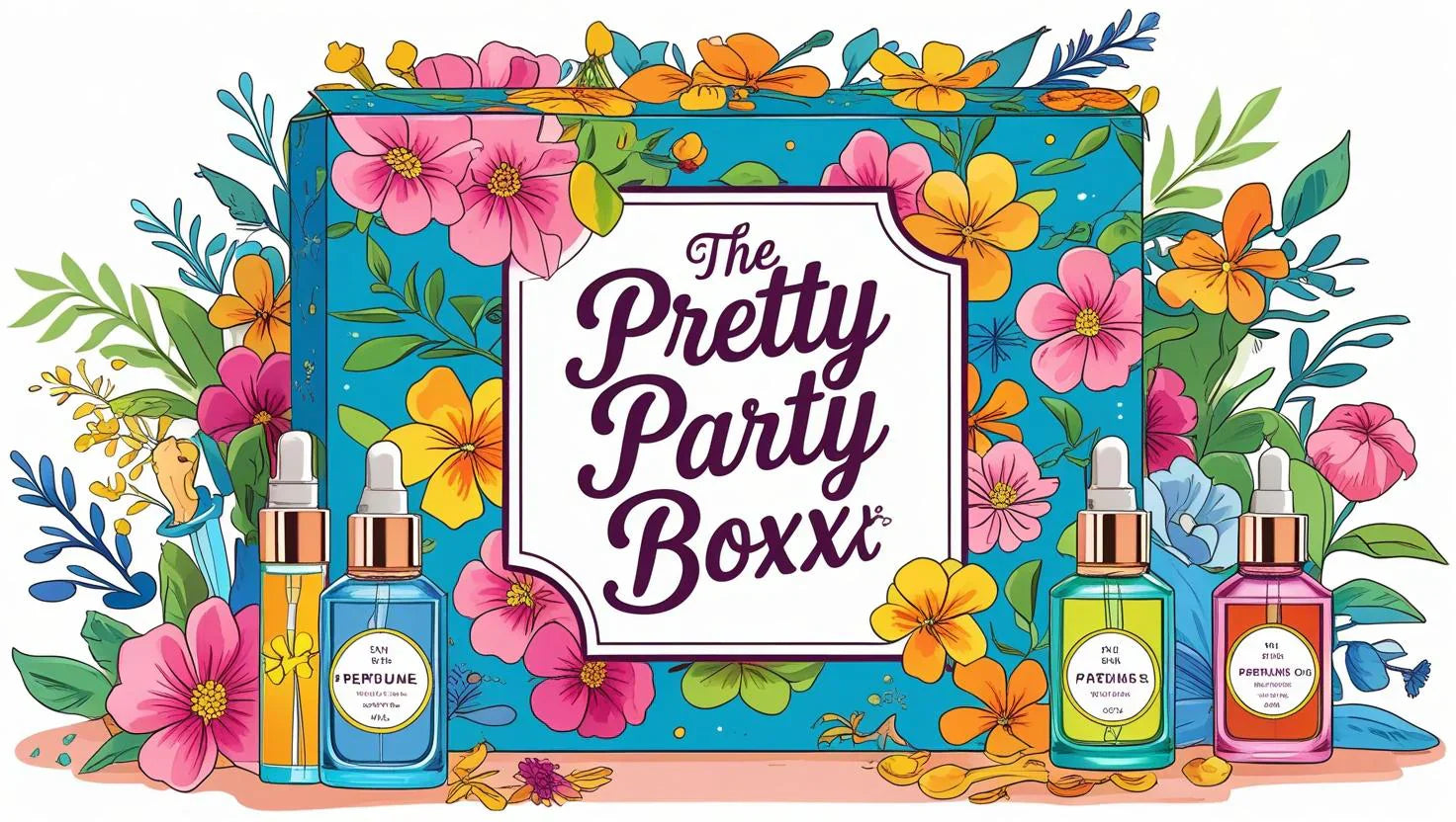 DIY perfume bar kit with fragrance oils, atomizers, droppers, and labels for custom scent blending
