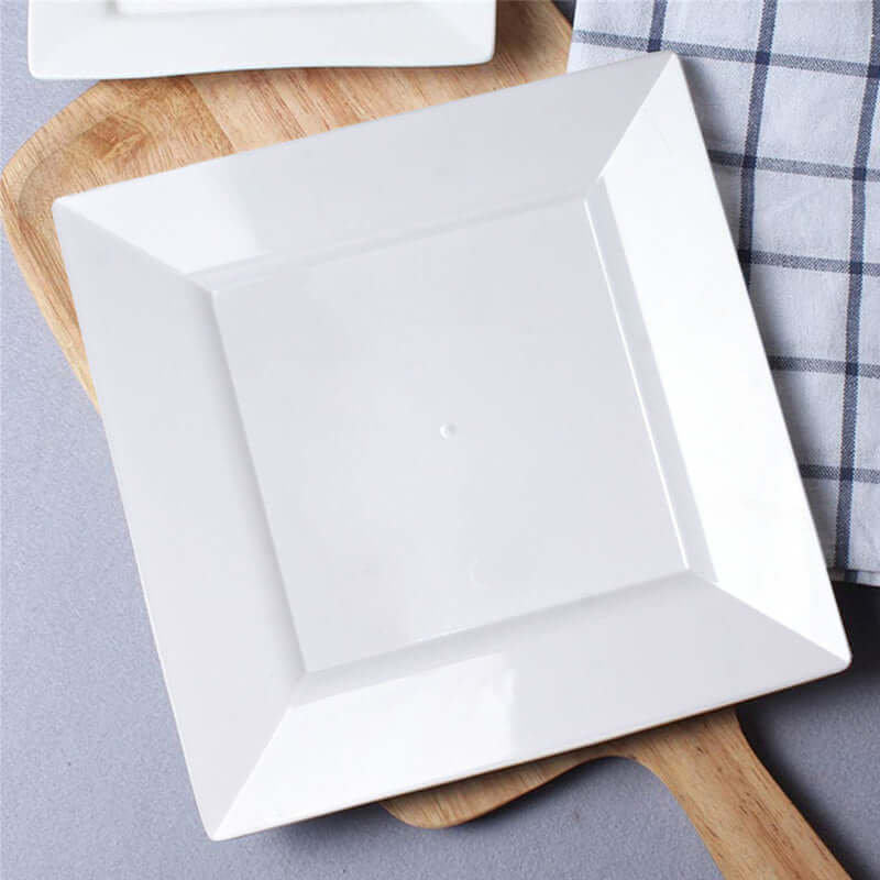 10 - Pack Square Dessert Plates – Disposable Party Plates for Weddings, Banquets & Events - Pretty Party Boxx