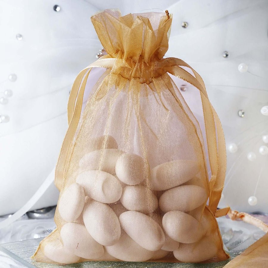 Organza Drawstring Wedding & Party Favor Gift Bags - 10 Pack - Pretty Party Boxx