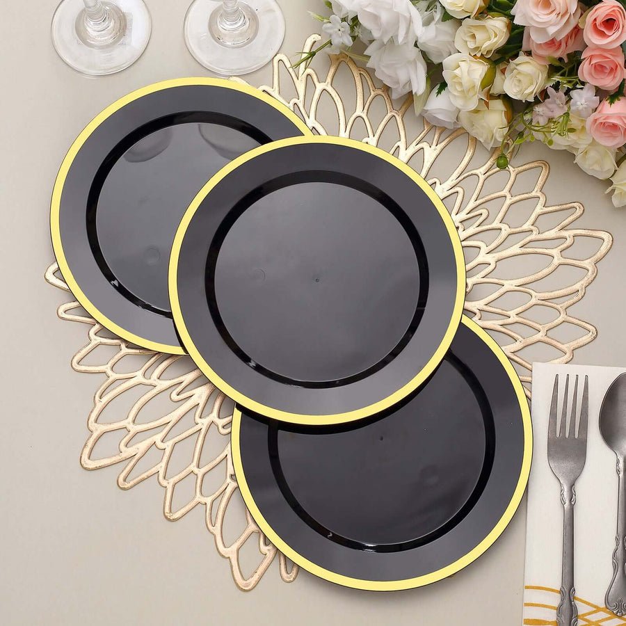 10 - Pack Regal Round Plastic Dinner Plates – 7” & 10” Disposable Party Plates for Weddings, Banquets & Events