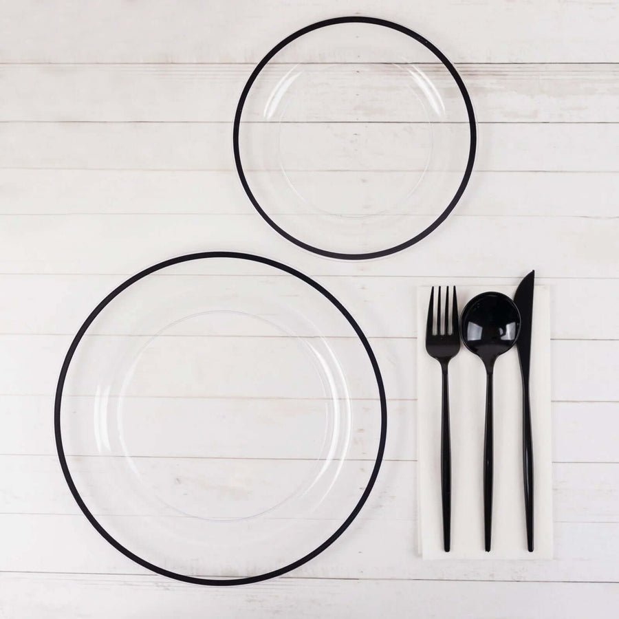 10 - Pack Regal Round Plastic Dinner Plates – 7” & 10” Disposable Party Plates for Weddings, Banquets & Events