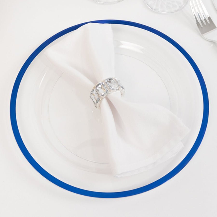 10 - Pack Regal Round Plastic Dinner Plates – 7” & 10” Disposable Party Plates for Weddings, Banquets & Events