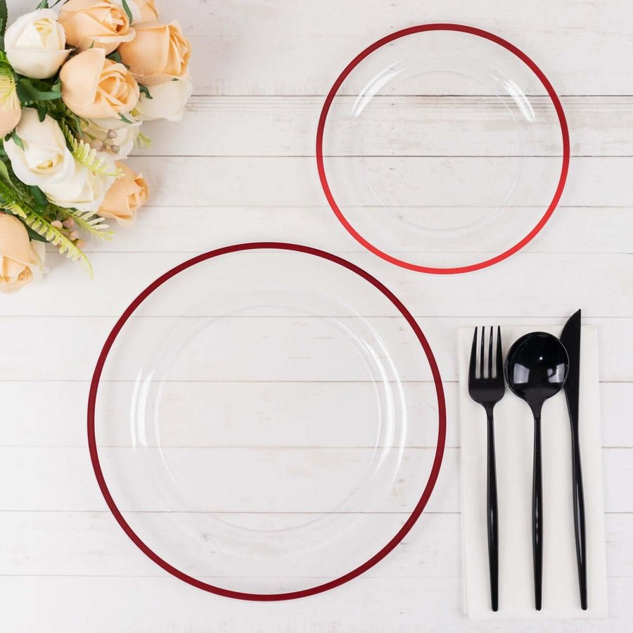 10 - Pack Regal Round Plastic Dinner Plates – 7” & 10” Disposable Party Plates for Weddings, Banquets & Events