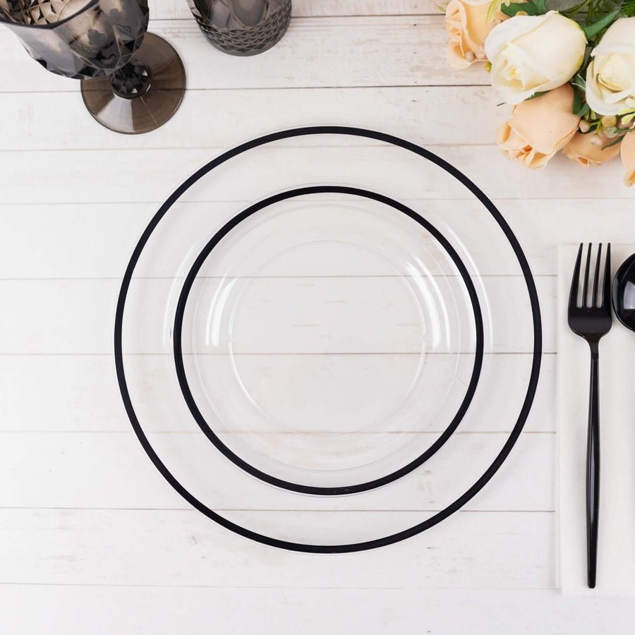 10 - Pack Regal Round Plastic Dinner Plates – 7” & 10” Disposable Party Plates for Weddings, Banquets & Events
