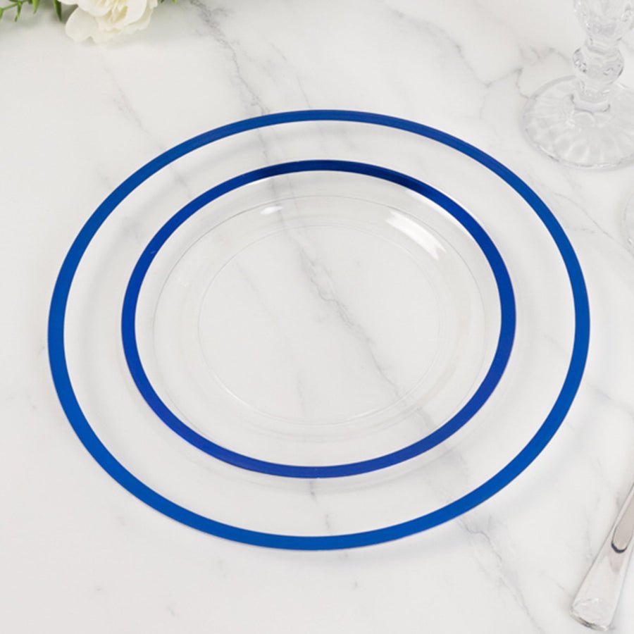 10 - Pack Regal Round Plastic Dinner Plates – 7” & 10” Disposable Party Plates for Weddings, Banquets & Events