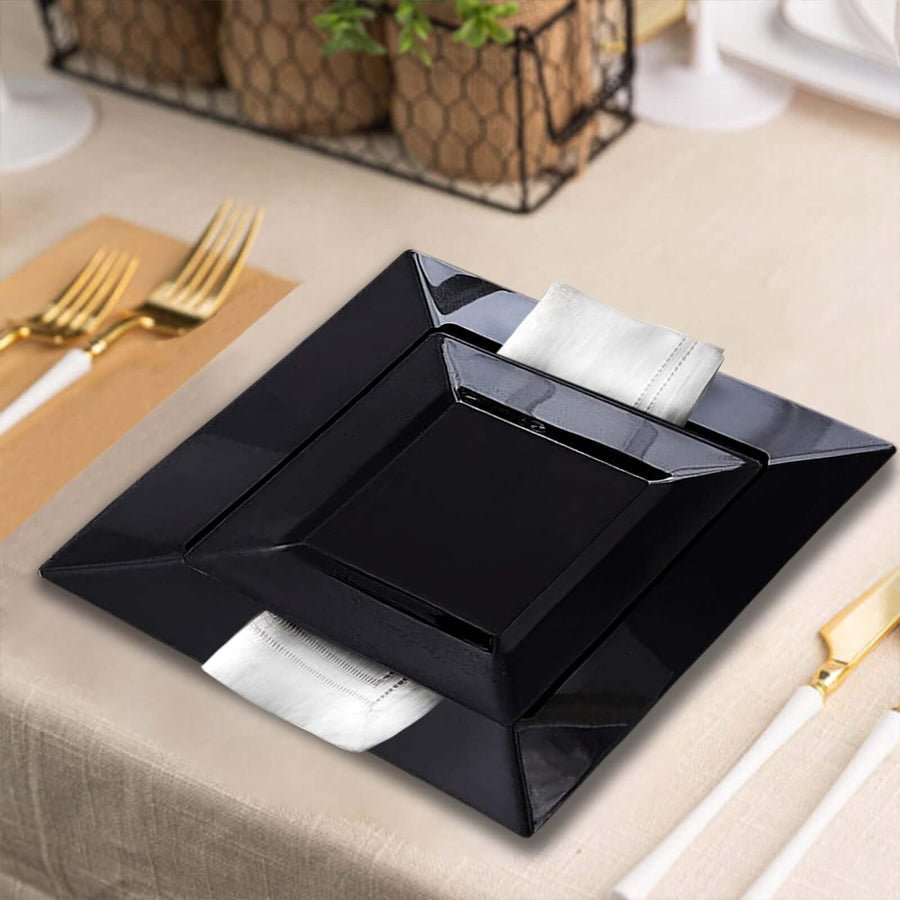 10 - Pack Square Dessert Plates – Disposable Party Plates for Weddings, Banquets & Events - Pretty Party Boxx