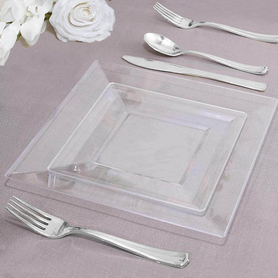 10 - Pack Square Dessert Plates – Disposable Party Plates for Weddings, Banquets & Events - Pretty Party Boxx