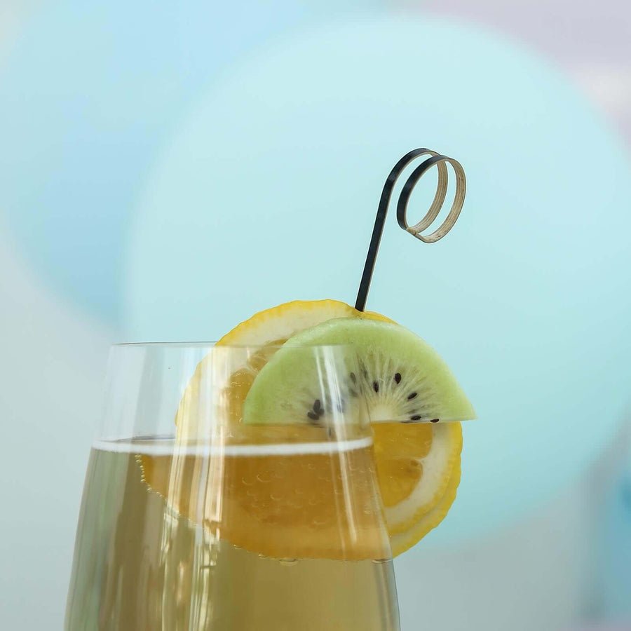 100 - Pack Decorative Bamboo Cocktail Picks – Eco - Friendly Pearl Top Drink & Food Skewers - Pretty Party Boxx