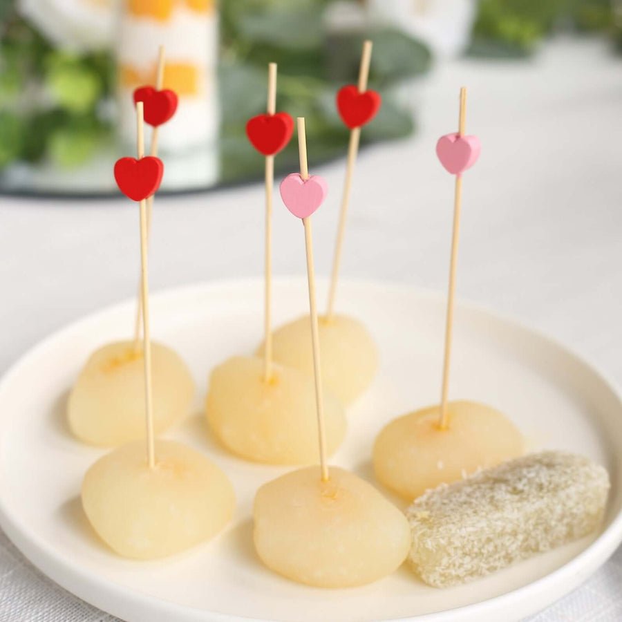 100 - Pack Decorative Bamboo Cocktail Picks – Eco - Friendly Pearl Top Drink & Food Skewers - Pretty Party Boxx