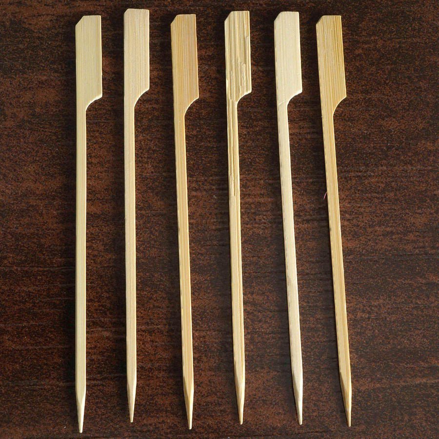 100 - Pack Decorative Bamboo Cocktail Picks – Eco - Friendly Pearl Top Drink & Food Skewers - Pretty Party Boxx