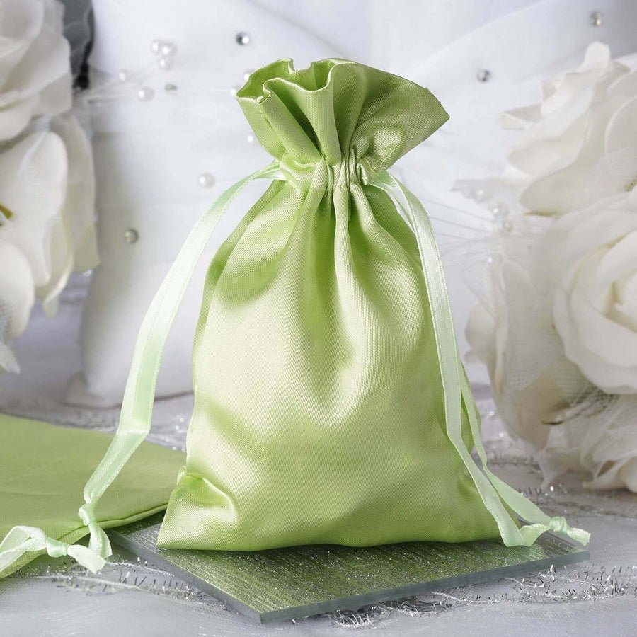 White Satin Drawstring Wedding & Party Favor Gift Bags - Pretty Party Boxx