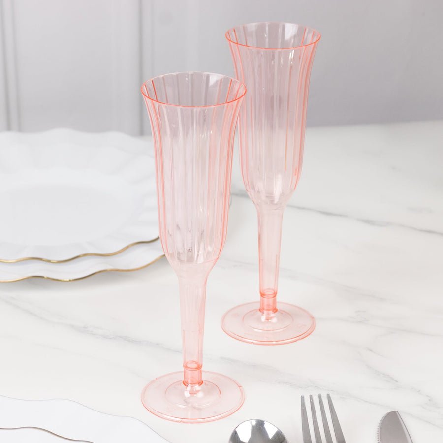 12 - Pack Plastic Champagne Flutes – Disposable Toasting Glasses for Weddings, Parties & Events - Pretty Party Boxx