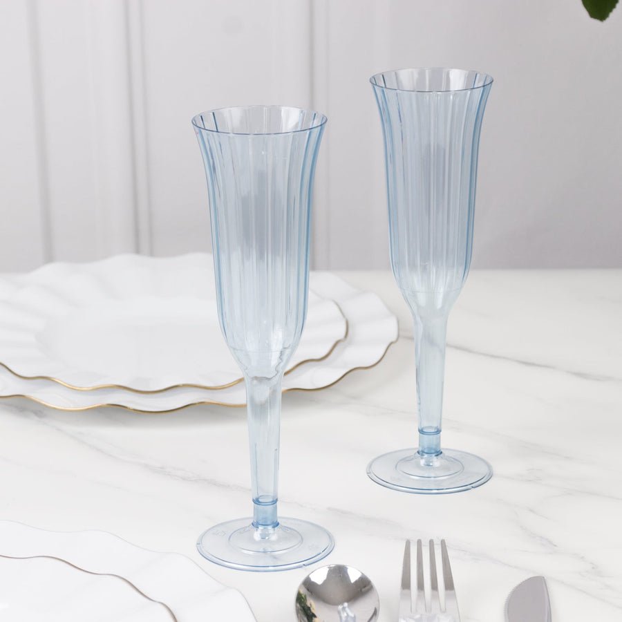 12 - Pack Plastic Champagne Flutes – Disposable Toasting Glasses for Weddings, Parties & Events - Pretty Party Boxx