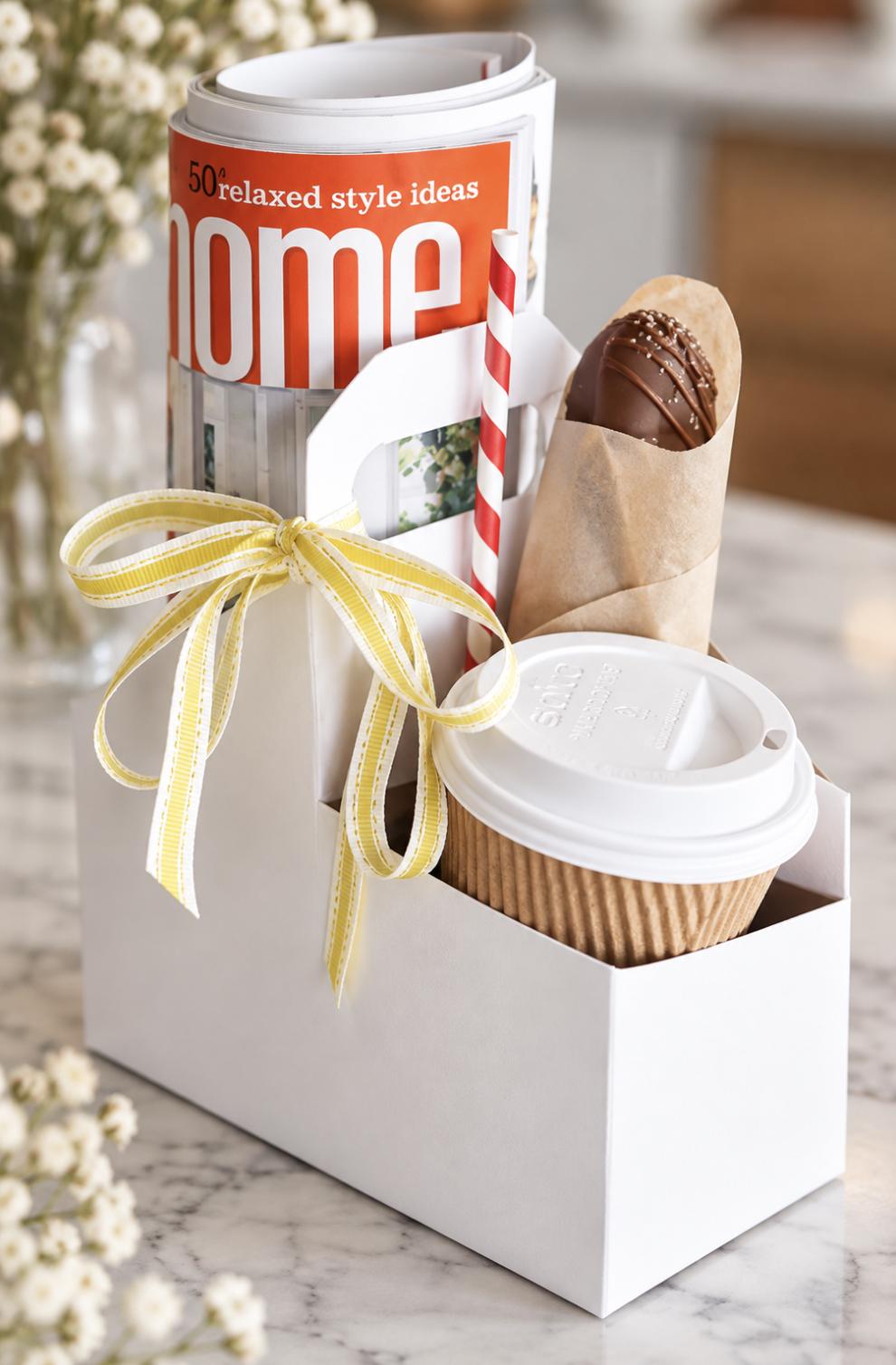 2 - Cup Drink and Flower Carrier with Handle – Recyclable Takeaway Holder for Weddings, Cafes & Catering - Pretty Party Boxx