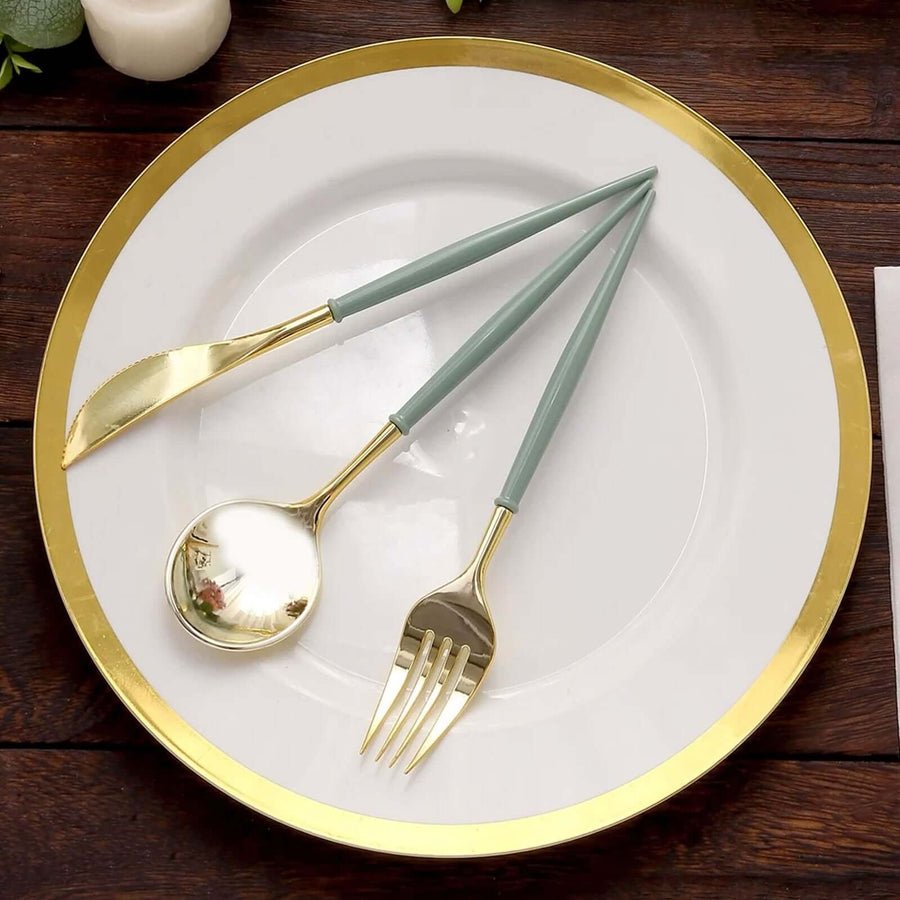 24 - Piece Plastic Cutlery Set – Disposable Silverware for Weddings & Parties - Pretty Party Boxx