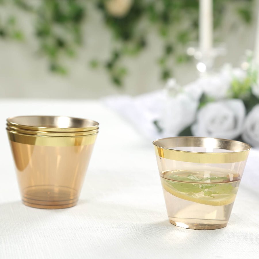 Elegant Disposable Plastic Party Cups – Crystal - Clear Cocktail Tumblers for Weddings, Events & Celebrations - Pretty Party Boxx