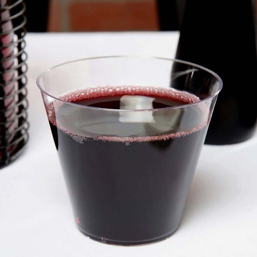 Elegant Disposable Plastic Party Cups – Crystal - Clear Cocktail Tumblers for Weddings, Events & Celebrations - Pretty Party Boxx