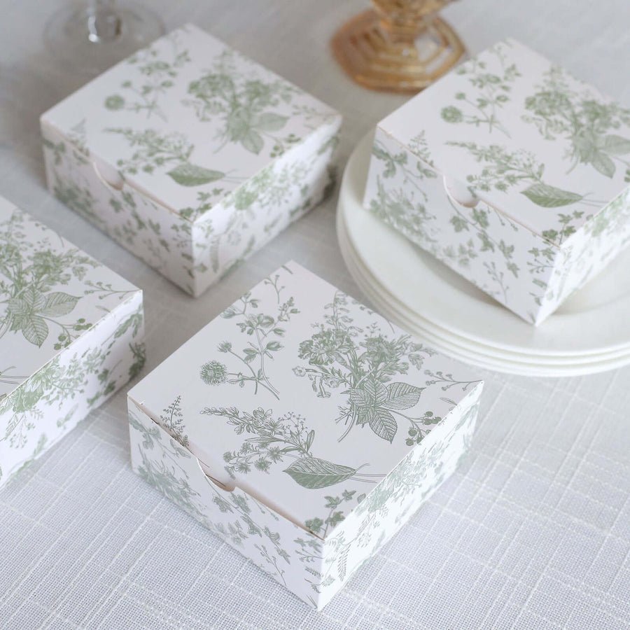 Pink Shabby Chic Rose favor box. Elegant floral print wedding or party gift packaging.