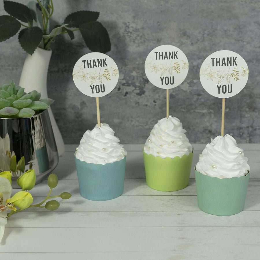 100 - Pack Decorative Bamboo Cocktail Picks – Eco - Friendly Pearl Top Drink & Food Skewers - Pretty Party Boxx