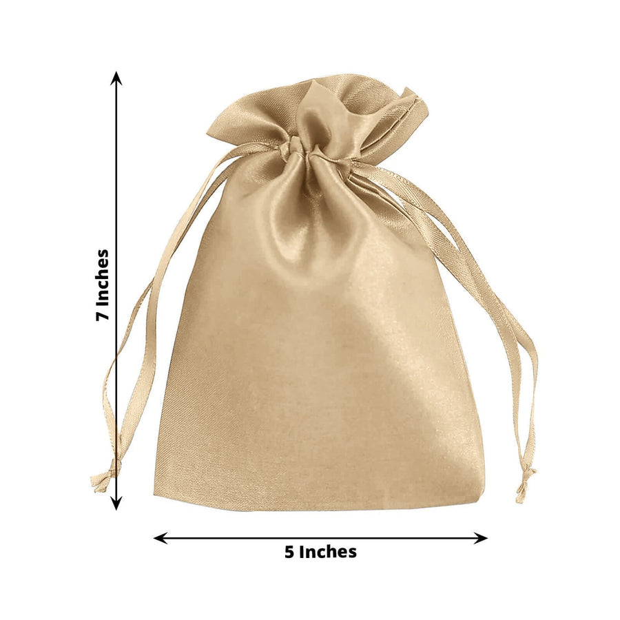 Satin Drawstring Favor Bags – Wedding & Party Gift Bags - Set of 12