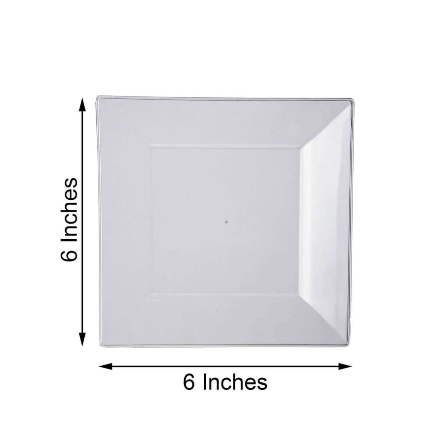 10 - Pack Square Dessert Plates – Disposable Party Plates for Weddings, Banquets & Events - Pretty Party Boxx
