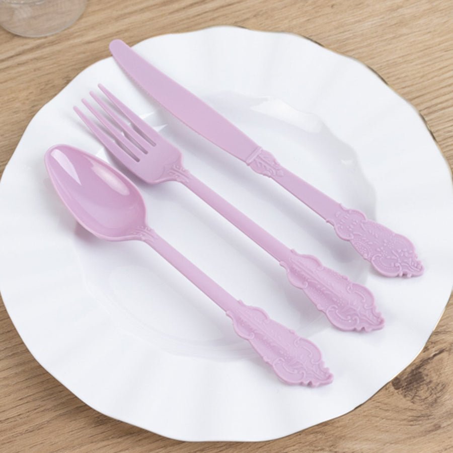 72 - Piece Heavy Duty Plastic Silverware Set – Disposable Cutlery for Weddings, Parties & Events - Pretty Party Boxx