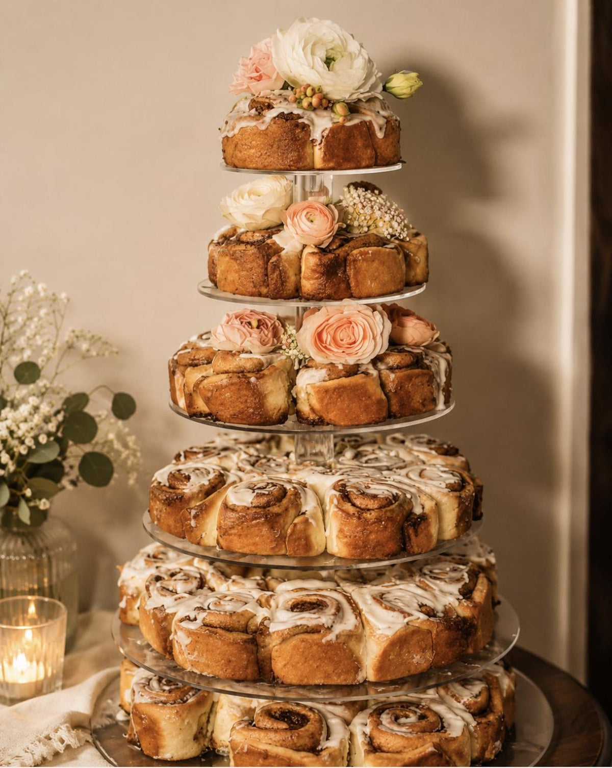6 - Tier Acrylic Cake Stand – Clear Round Dessert Display Tower for Weddings, Parties & Events - Pretty Party Boxx