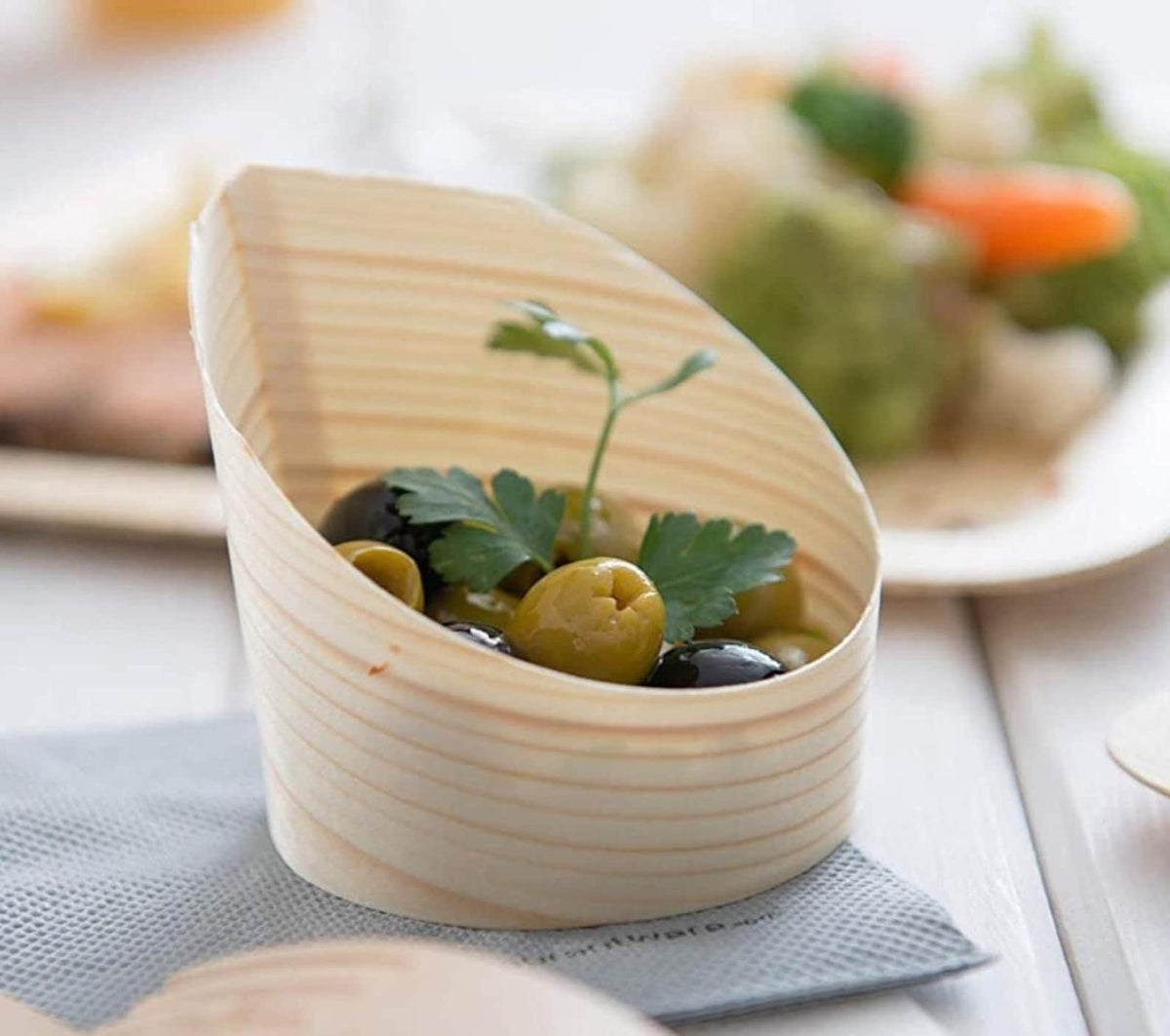 Rustic Bamboo Charcuterie Cups with Fancy Toothpicks Set - 20 Piece Eco - Friendly Appetizer Serving Kit - Pretty Party Boxx