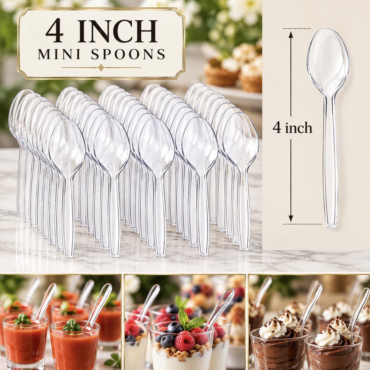 Elegant Acrylic Cups for Soups & Appetizers - Pretty Party Boxx