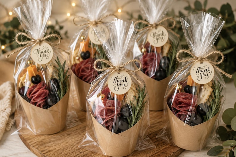 Brown Charcuterie Favor Cups with Fancy Toothpicks - Set of 20 - Pretty Party Boxx