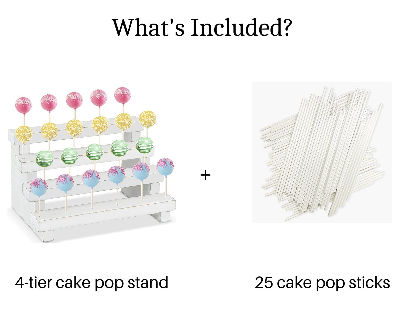 Cake pop stand displaying lollipops and cakesicles at a festive event.