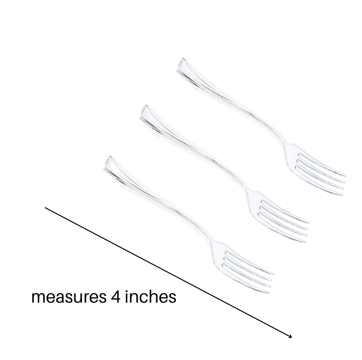 Acrylic Appetizer Cups with Mini Dressing Bottles & Forks – Set of 20 - Pretty Party Boxx