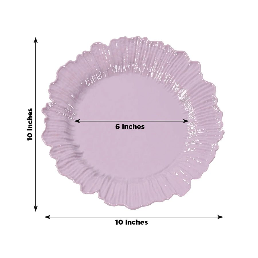 20 - Pack Reef Design Round Plastic Dessert Plates – Elegant Disposable Party Plates for Weddings, Events & Catering