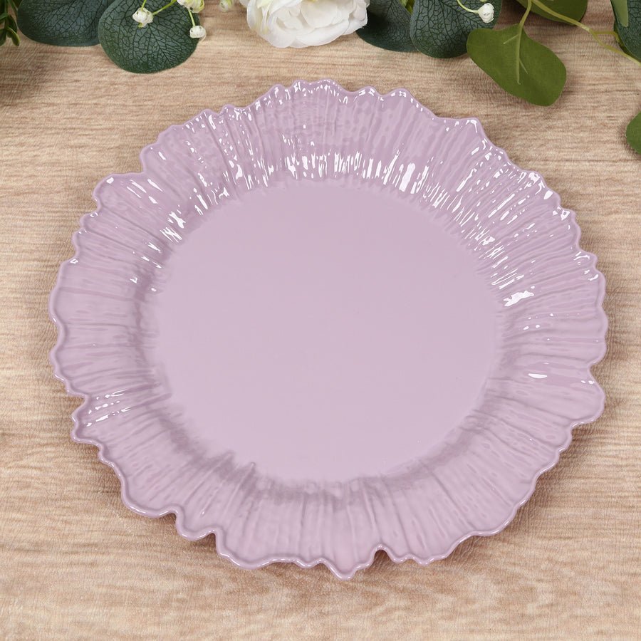 20 - Pack Reef Design Round Plastic Dessert Plates – Elegant Disposable Party Plates for Weddings, Events & Catering