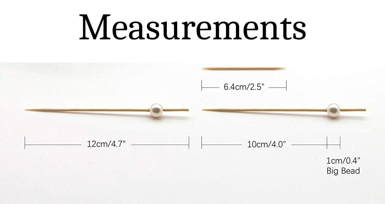 Pearl Fancy Toothpicks – Elegant Bamboo Appetizer & Charcuterie Picks - Pretty Party Boxx