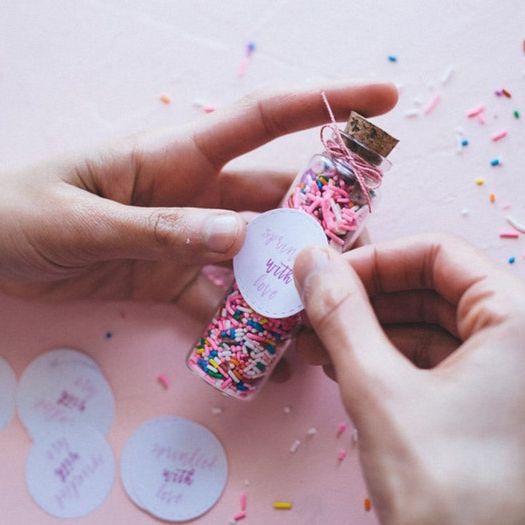 Fully Assembled Sprinkle Bottle Favors