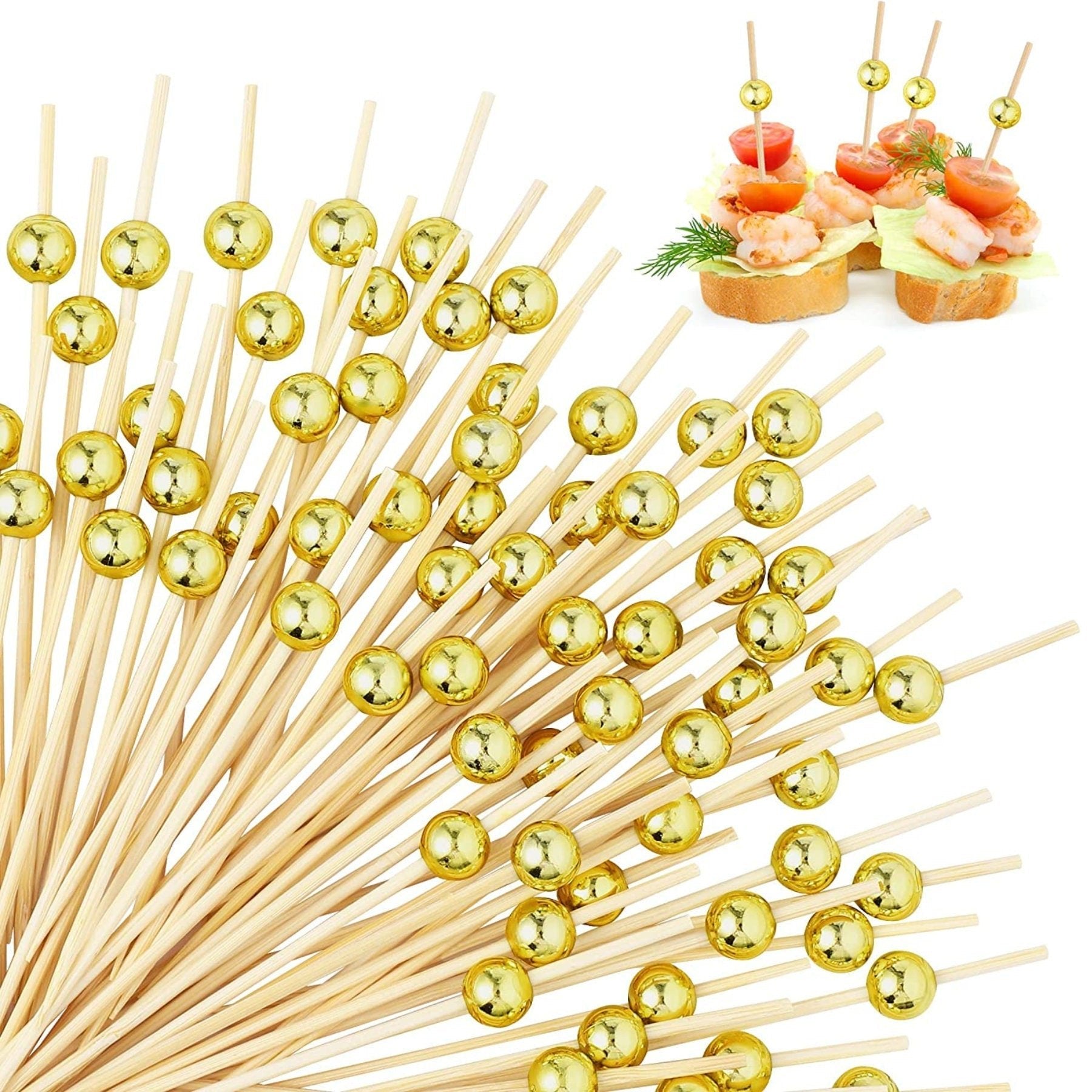 Charcuterie Cones with Fancy Toothpicks – Bamboo Appetizer Cones for Grazing Tables, Weddings & Parties Set of 20