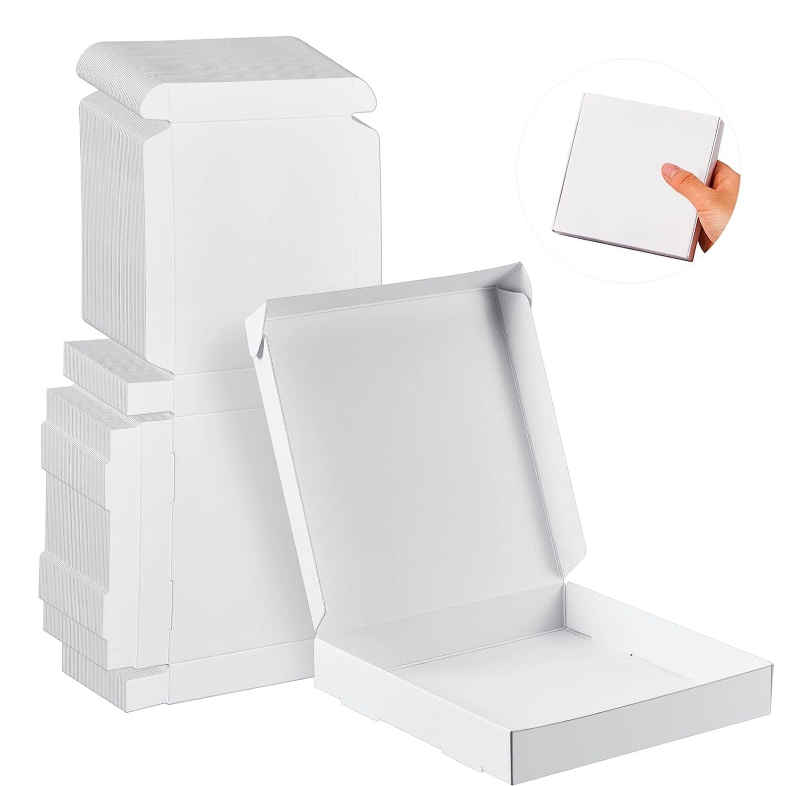 Durable mini pizza box made of high-quality, food-safe cardboard.