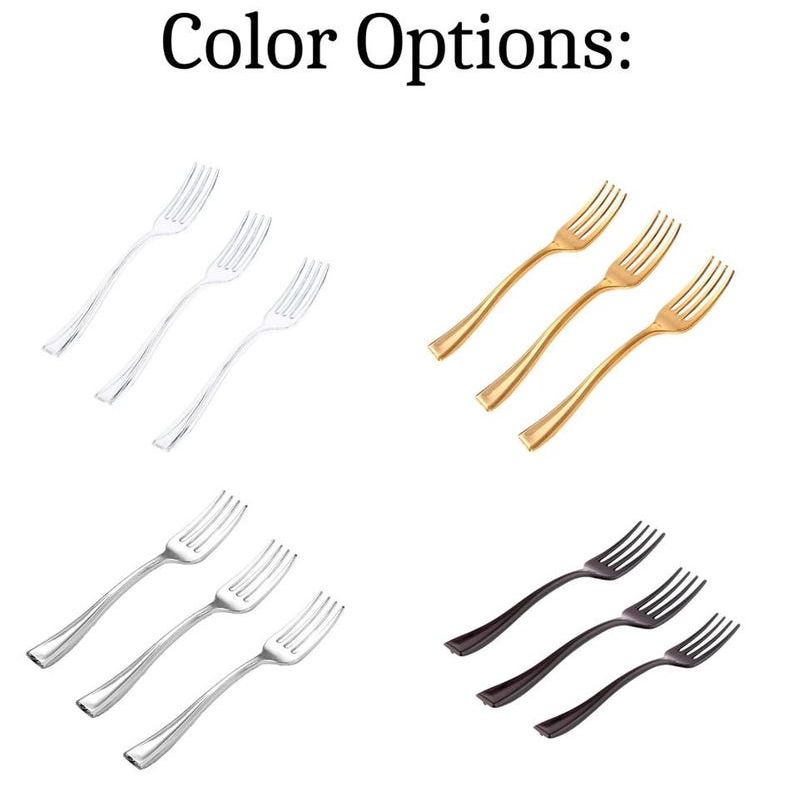 Mini Appetizer Plates & Forks 20 - Piece Set - Disposable Party Bowls - Pretty Party Boxx