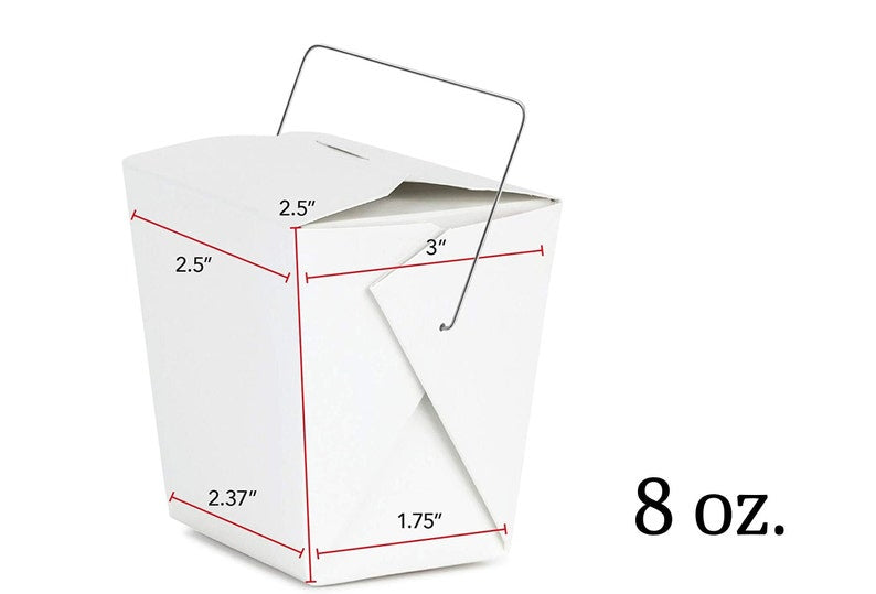 Mini Chinese take out boxes with wooden chopsticks for party favor packaging.