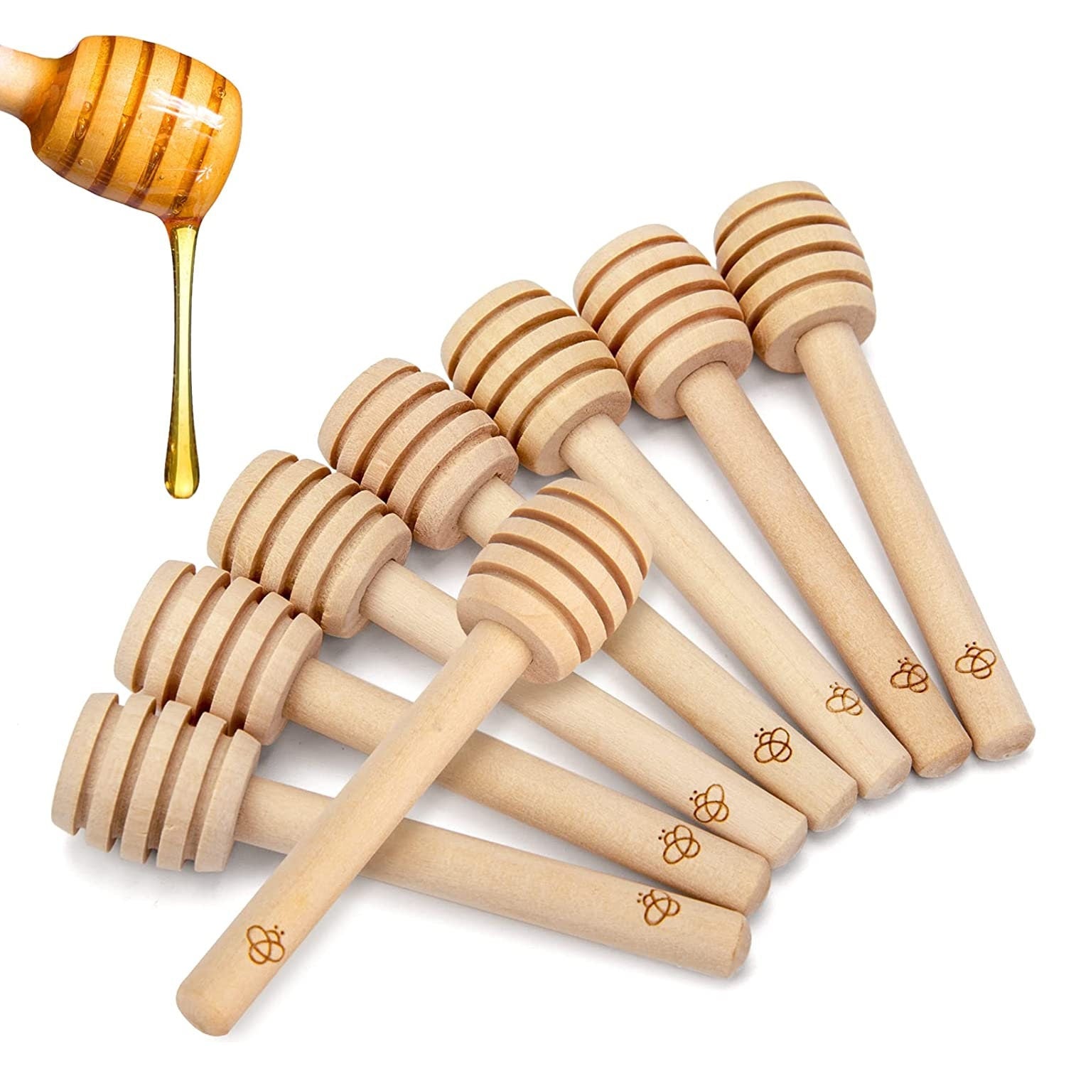 Mini wooden honey dippers for charcuterie favor boxes and grazing events