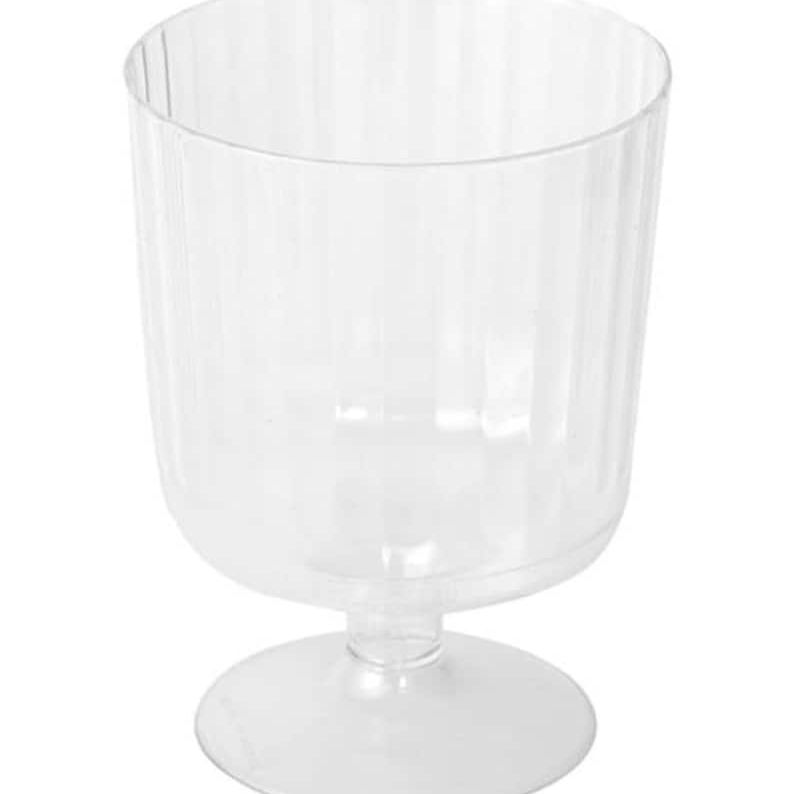 Mini plastic martini cup shrimp cocktail appetizer serving