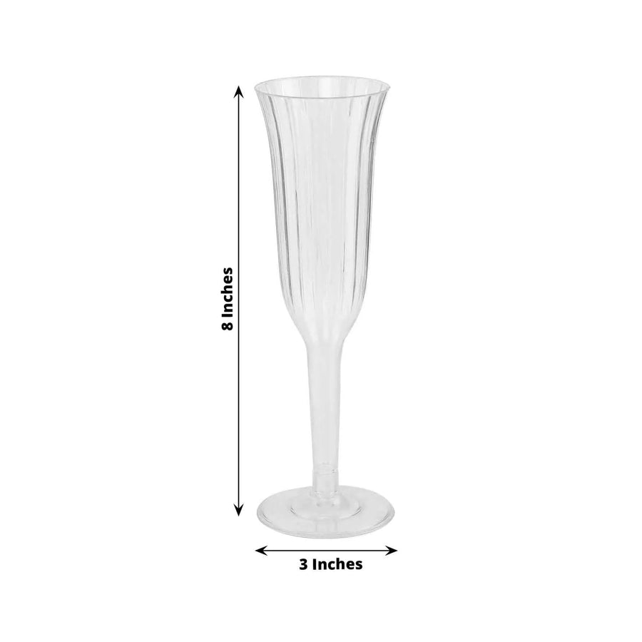 12 - Pack Plastic Champagne Flutes – Disposable Toasting Glasses for Weddings, Parties & Events - Pretty Party Boxx