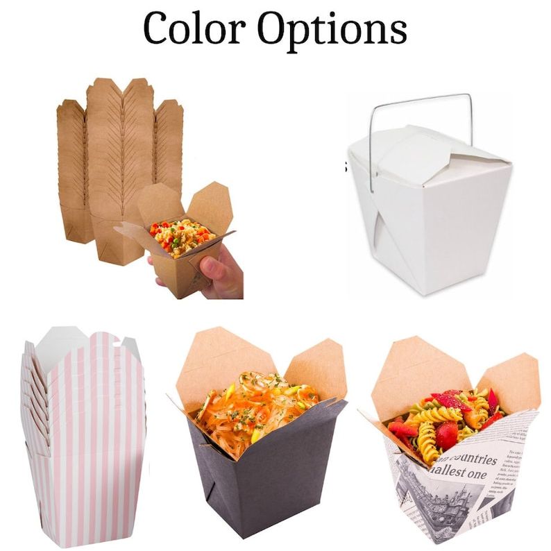 Mini Chinese Take Out Boxes with Wooden Chopsticks – Party Set - Pretty Party Boxx