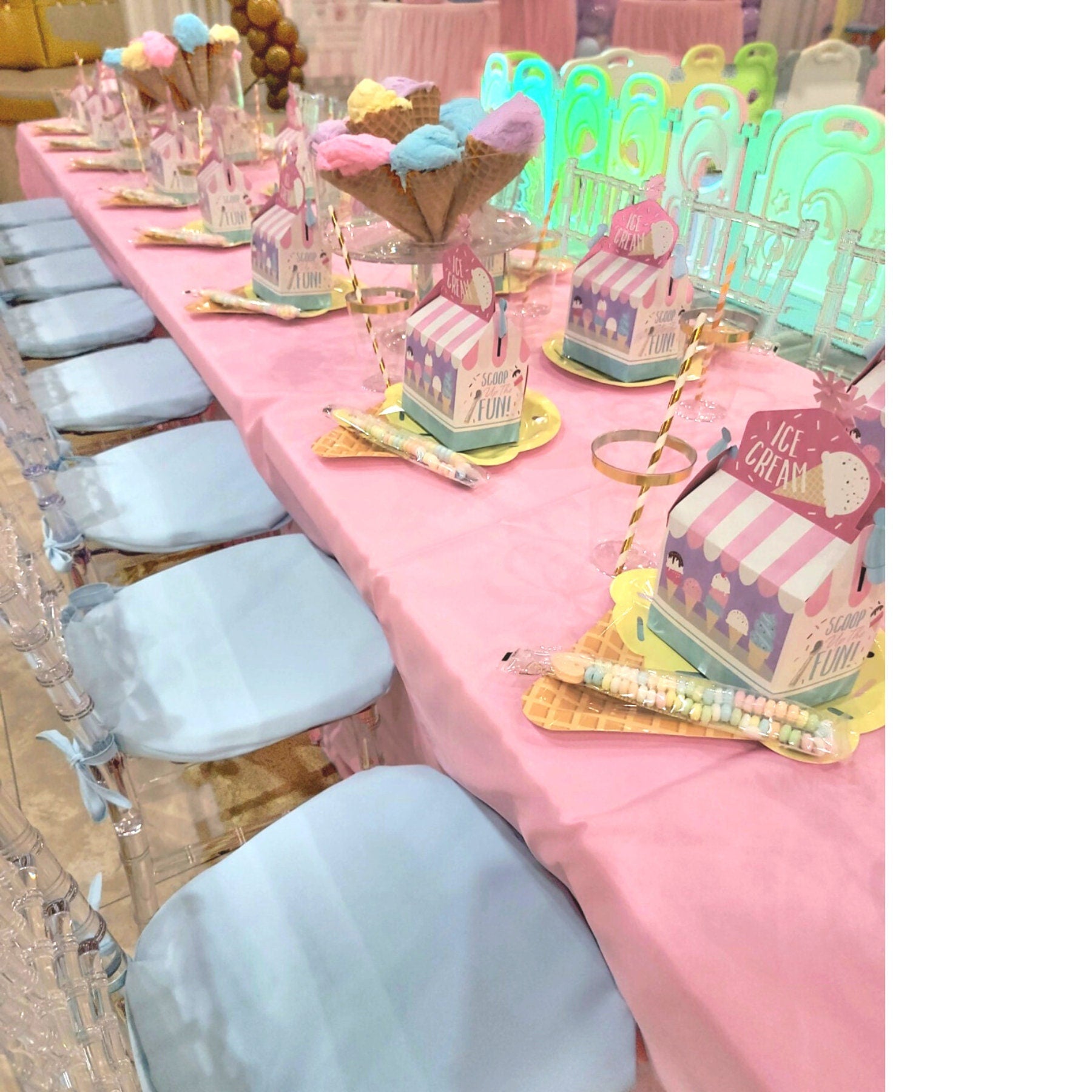 Ice Cream Shop Favor Box – Pastel Goodie Box for Kids’ Parties