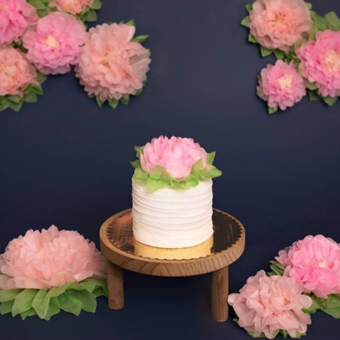 DIY Pink Paper Flower Wall Décor – Set of 6 Tissue Paper Flowers - Pretty Party Boxx