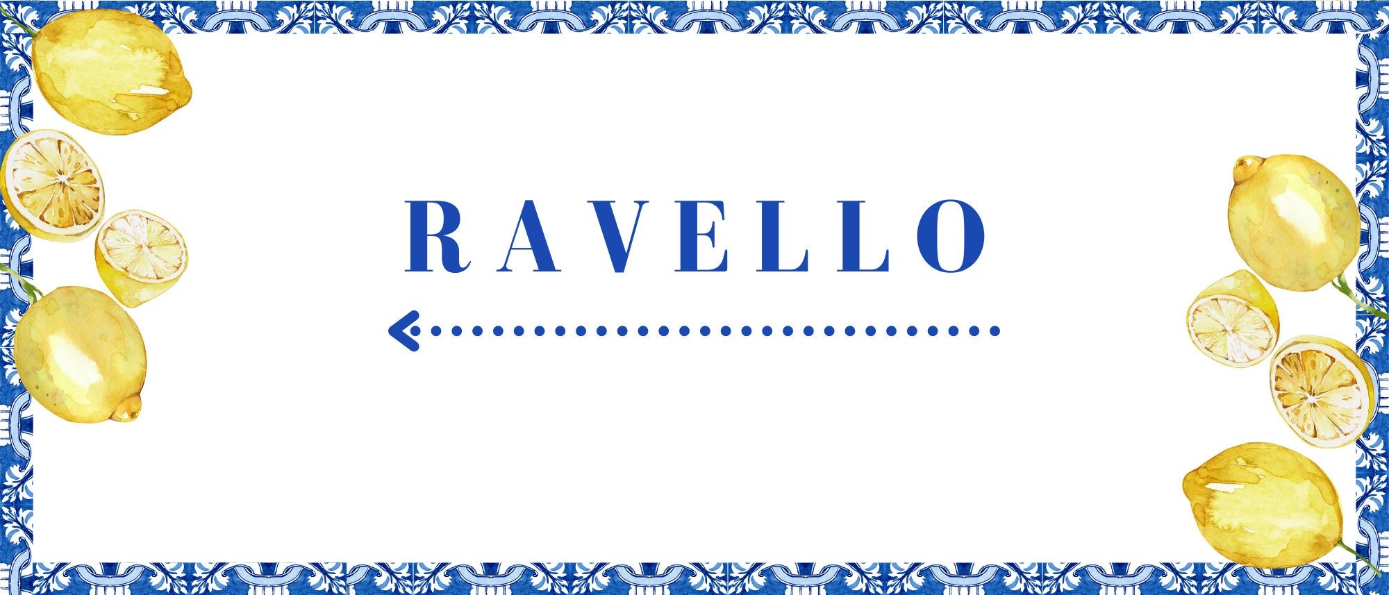 Set of 6 Italian Themed Party Signs – Amalfi Coast & Lemon Decor for Bridal Showers, Baby Showers & Birthday Parties