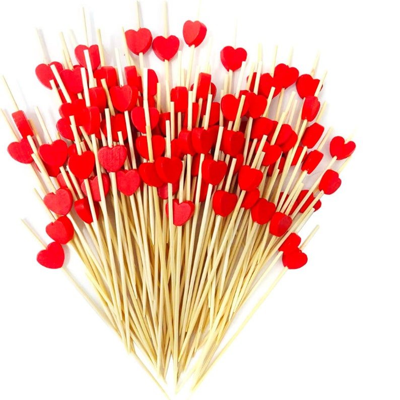 2 - Layer Heart Shaped Gift Box with Toothpicks – Pink or Red Charcuterie, Dessert & Flower Box - Pretty Party Boxx