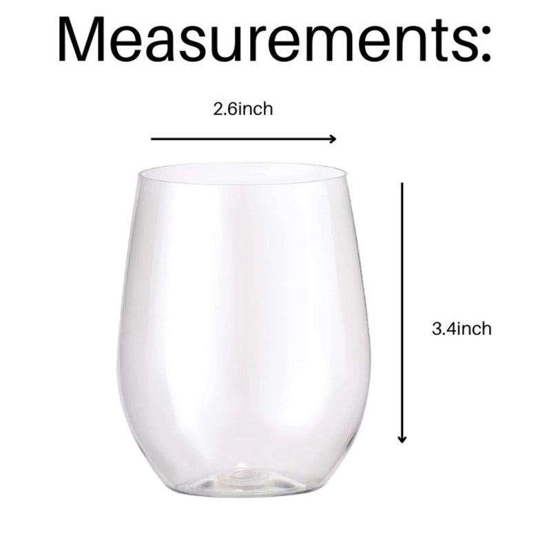 10oz acrylic appetizer cup with 3.4 inch height measurement