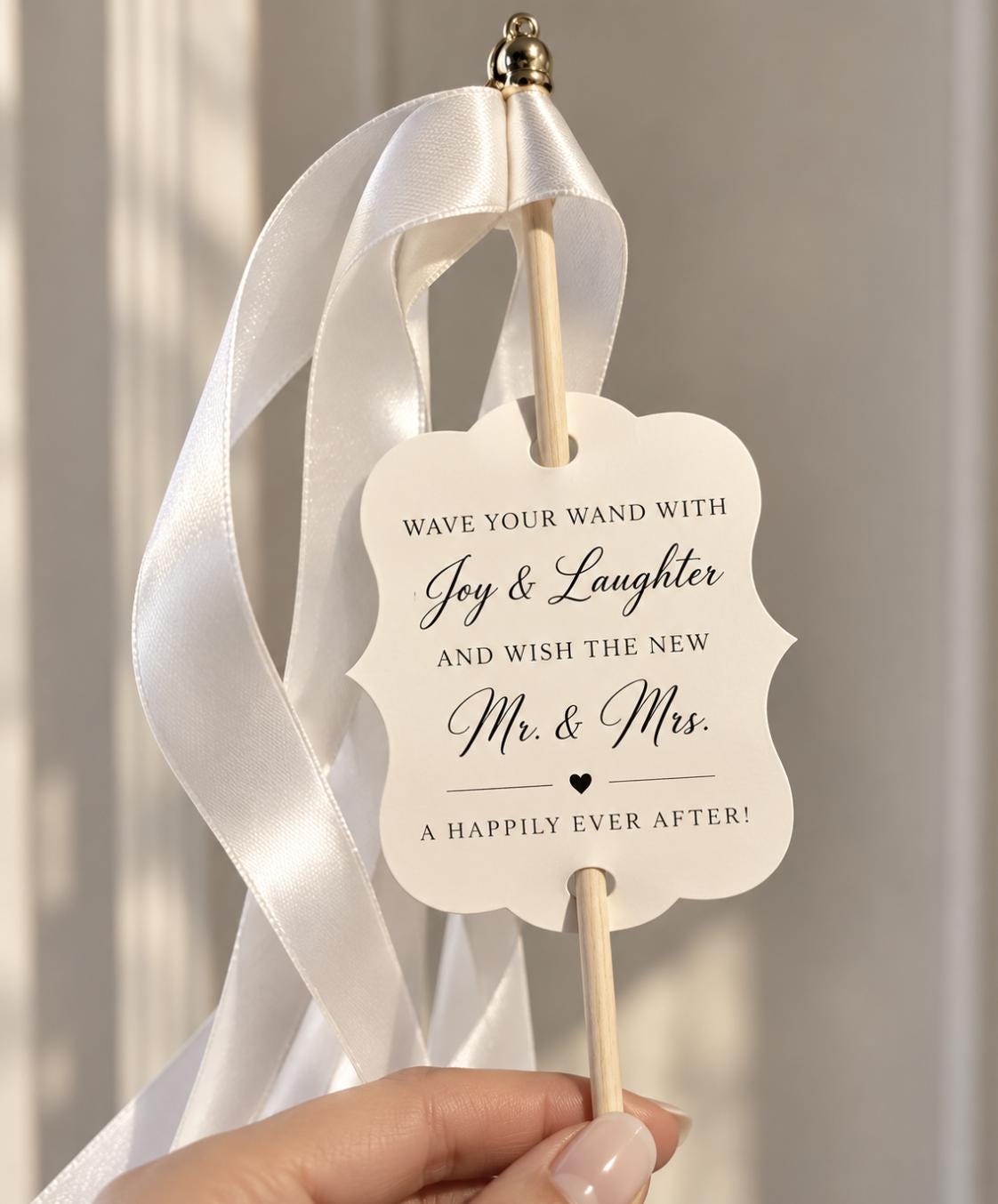 Ribbon Wedding Farewell Wands – Set of 25 Decorative Send - Off Ribbons for Weddings & Celebrations - Pretty Party Boxx